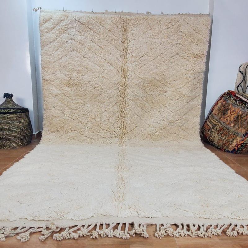 White Jafar Marokkaans handgemaakt tapijt